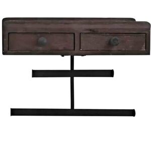 2 Drawers Bracelets & Necklaces Jewelry Wall Display - NWOB - Dark brown
